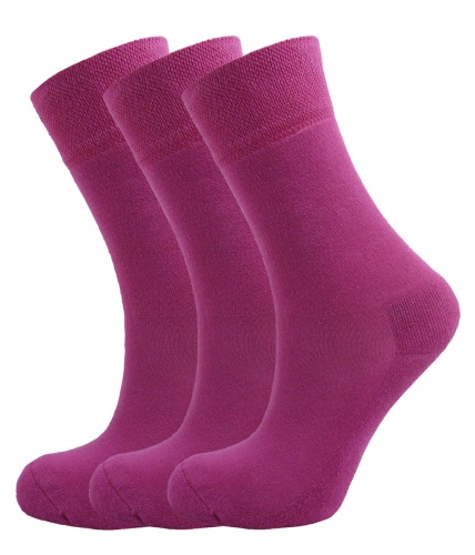 Green Bear Unisex Bamboo socks - Unique Double Sole - 3 Pink pack - soft & antibacterial